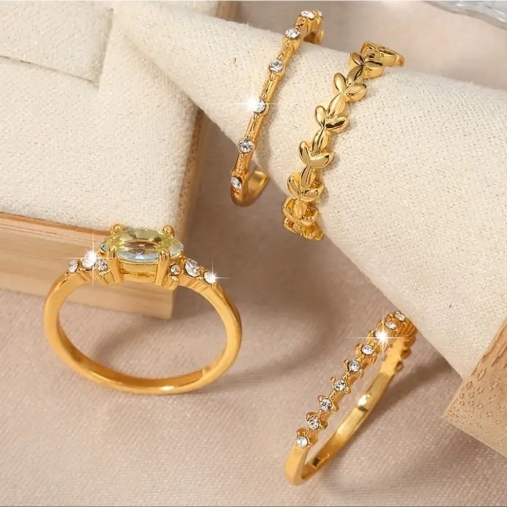 4pc vintage stacking rings sz 9 - Picture 13 of 16